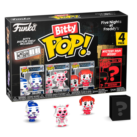 Figurine de colectie - Set 4 figurine Ballora Five Nights at Freddy's Bitty POP! Vinyl 2.5 cm