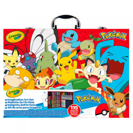Set Complet pentru Desenat si Pictat Pokemon Crayola, 115 de Elemente, Multicollor [1]