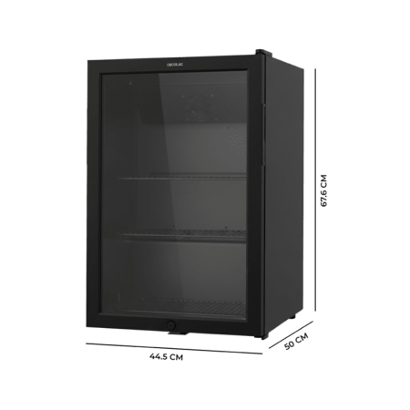 Vitrina frigorifica Cecotec, Bolero CoolMarket, H68cm, latime 44.5 cm, tehnologie racire compresor, capacitate stocare 88 doze 330 ml, volum total 72 litri, temperatura reglabila (0–10 °C), iluminare [3]