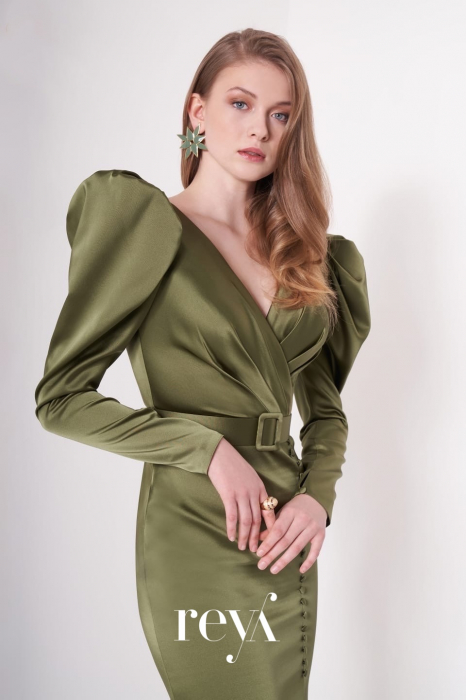 Rochie verde kaki Rivera [2]