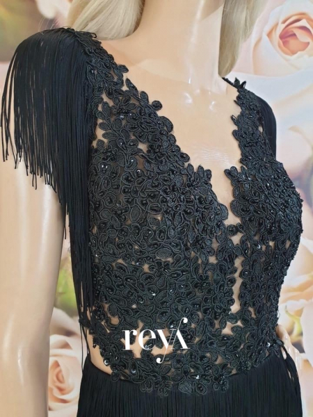 Rochie de seara Black Fringe [2]