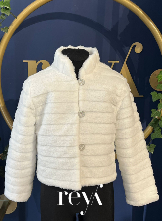 Jachete fete - Jacheta blana fete C1