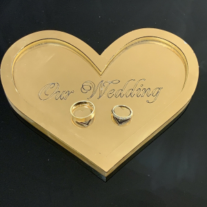 DECORATIUNI - Cutie verighete Gold Heart