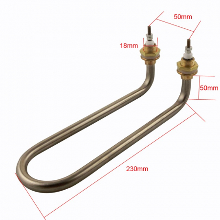Rezistenta electrica de incalzire Tip UL 3000W  230mmxM18 Inox [1]