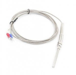 Senzori de temperatura - Senzor PT100 3 fire tip sonda 5mmx150mm prindere M8 cablu 500cm