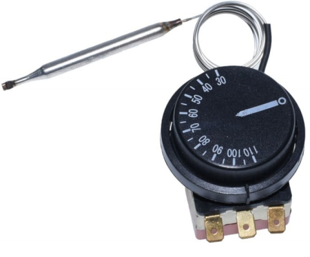 Controler temperatura si accesorii - Termostat cu sonda capilar 30-120 C 10A 400V