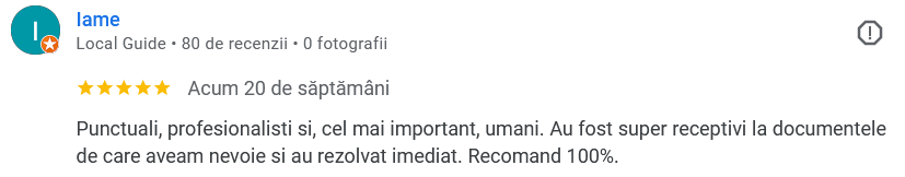 Recenzie Google Road Runner - punctuali, profesioniști și receptivi