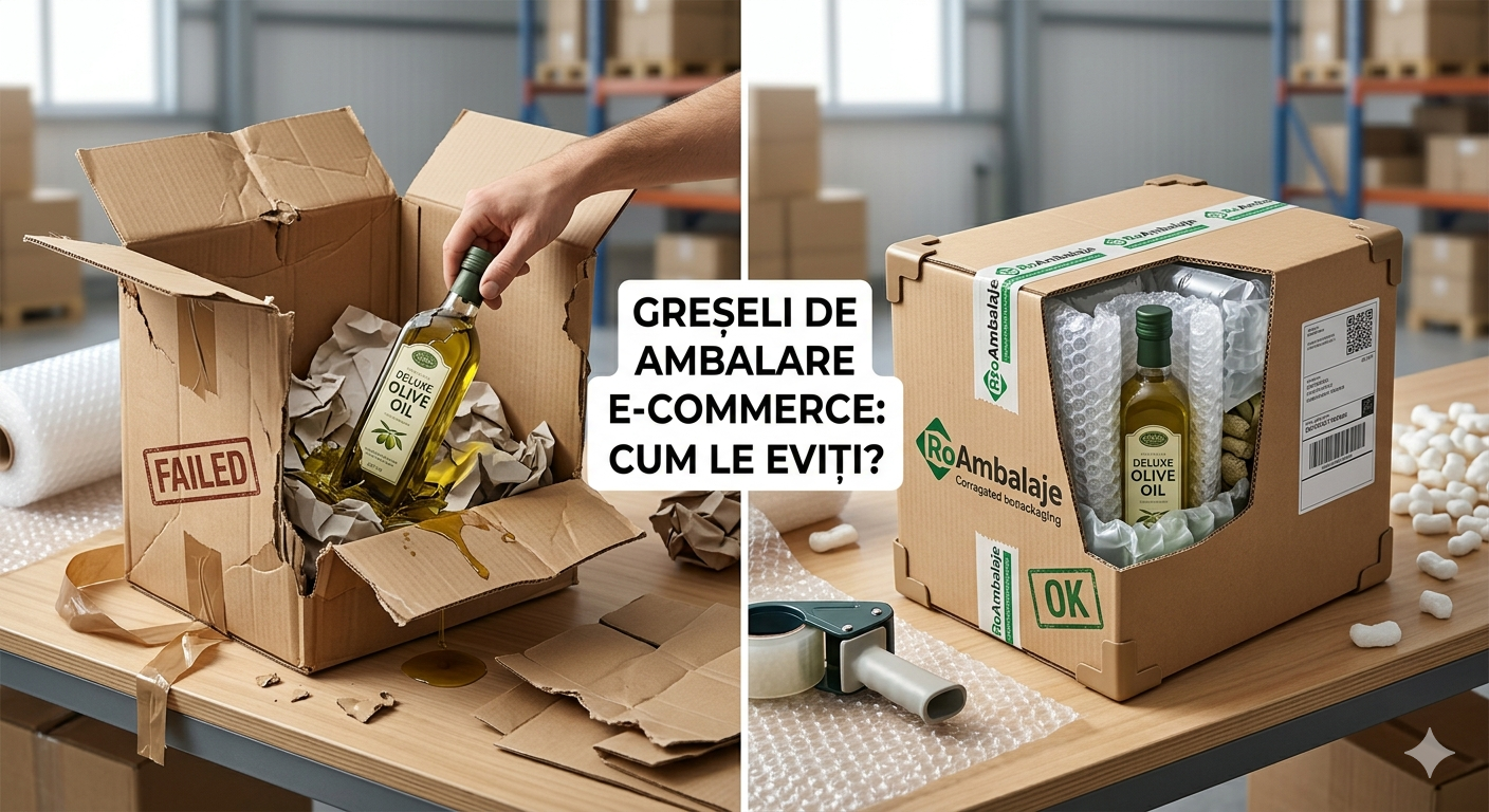 Top 5 greșeli în ambalarea produselor pentru E-commerce: Cum să eviți retururile cauzate de deteriorare