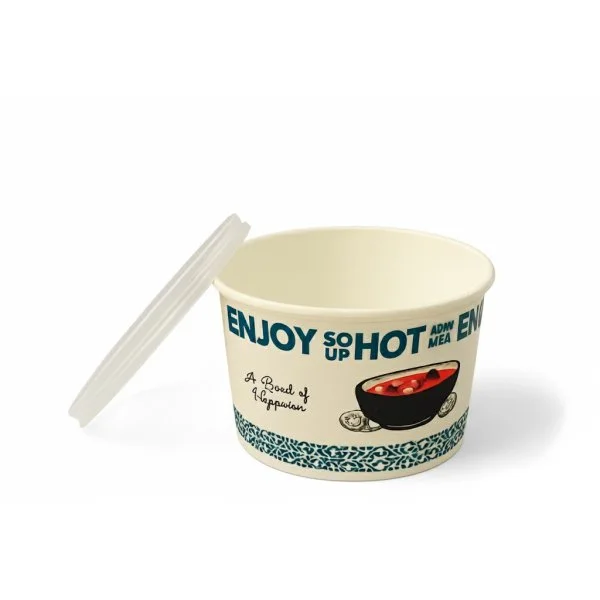 Ambalaje pentru panificatie, patiserii, fast-food si horeca - bol-carton-supa-16oz-cu-capac-transparent-set-25-buc