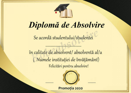 Diplome de Absolvire - Diplome de absolvire
