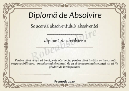 Diplome de Absolvire - Diplome de absolvire