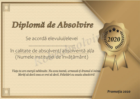 Diplome de Absolvire - Diplome de absolvire