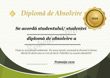 Diplome de Absolvire - Diplome de absolvire