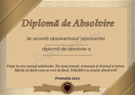 Diplome de Absolvire - Diplome de absolvire