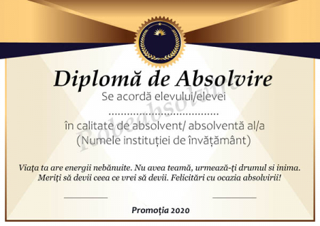 Diplome de Absolvire - Diplome de absolvire