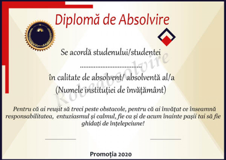 Diplome de Absolvire - Diplome de absolvire
