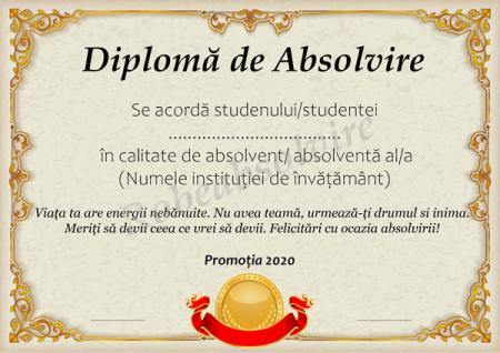 Diplome de Absolvire - Diplome de absolvire