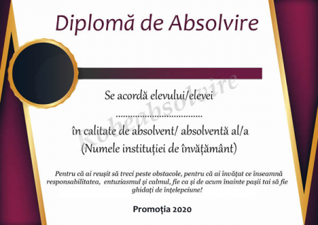 Diplome de Absolvire - Diplome de absolvire