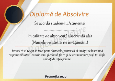Diplome de Absolvire - Diplome de absolvire