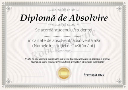 Diplome de Absolvire - Diplome de absolvire