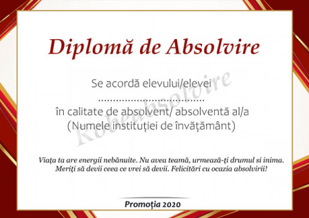 Diplome de Absolvire - Diplome de absolvire