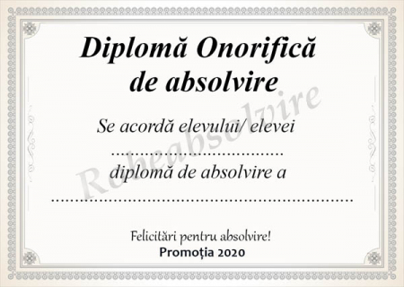 Diplome de Absolvire - Diplome de absolvire