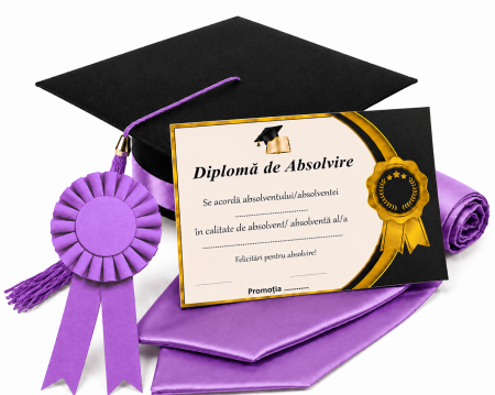 Toca, Esarfa, Cocarda si Diploma - robe absolvire