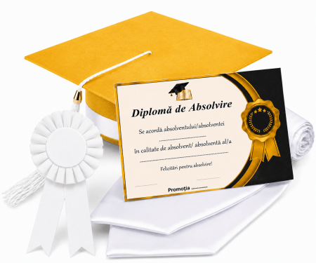 Toca, Esarfa, Cocarda si Diploma - robe absolvire