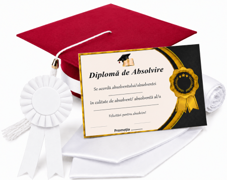 Toca, Esarfa, Cocarda si Diploma - robe absolvire