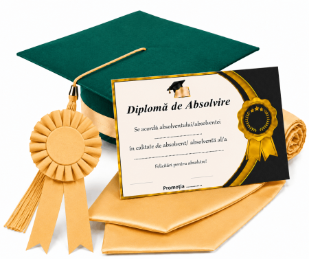 Toca, Esarfa, Cocarda si Diploma - robe absolvire