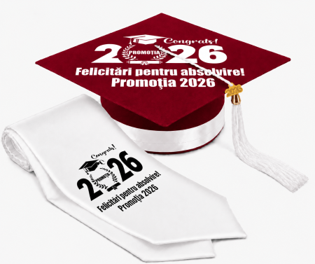 Toca si Esarfa Promotia 2026 - robe absolvire