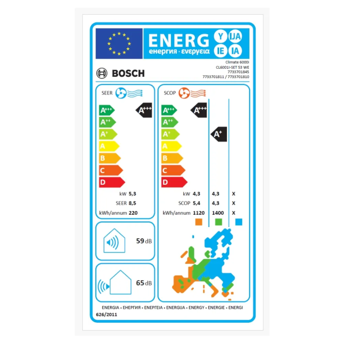 Aparat de aer conditionat Bosch Climate 6000i R32 Inverter 18000 BTU, repornire automata, senzor prezenta, I-clean, Turbo, Timer, Follow me, CL6001iU W 53 E - CL6001i 53 E [9]