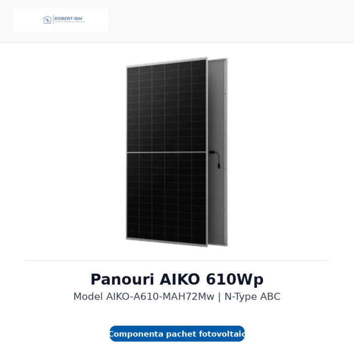 Sistem fotovoltaic monofazat cu invertor Solis 8kW + baterie Dyness 10.2kWh + panouri AIKO + aer conditionat Bosch 6000i 12000BTU [2]