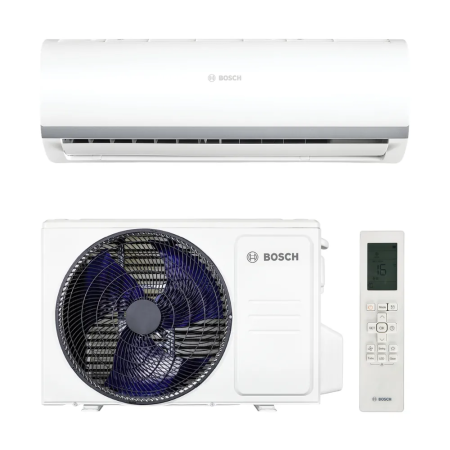 Aer conditionat 9000BTU - Aparat de aer conditionat Bosch Climate 2000, R32, Inverter, 9000 BTU, A++, incalzire, turbo, 2 cai de drenaj, temporizator, Golden Fin, Follow Me, CL2000U W 26 E - CL2000 26 E