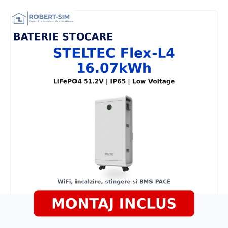 Sisteme Fotovoltaice - Baterie STELTEC Flex-L4 16.07 kWh cu montaj inclus