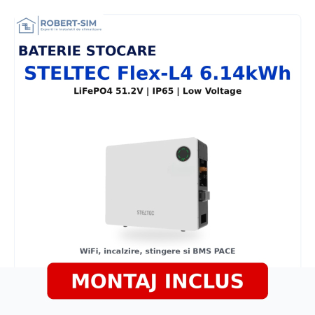 Sisteme Fotovoltaice - Baterie STELTEC Flex-L4 6.14 kWh cu montaj inclus