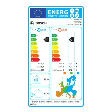 Aparat de aer conditionat Bosch Climate 4000i R32 Inverter 12000 BTU, ionizare, Follow me, i-Clean, Wind avoid me, filtru cu catalizator rece, CL4000iU W 35 E - CL4000i 35 E [6]