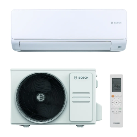 Aer Conditionat Rezidential - Aparat de aer conditionat Bosch Climate 6000i R32 Inverter 18000 BTU, repornire automata, senzor prezenta, I-clean, Turbo, Timer, Follow me, CL6001iU W 53 E - CL6001i 53 E