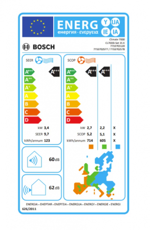 Bosch Climate 7000i, 12000 BTU, Racire A+++ / Incalzire A+++, Wi-fi inclus, Alb, CL7000i 35 E - CL7000iU W 35 E [3]