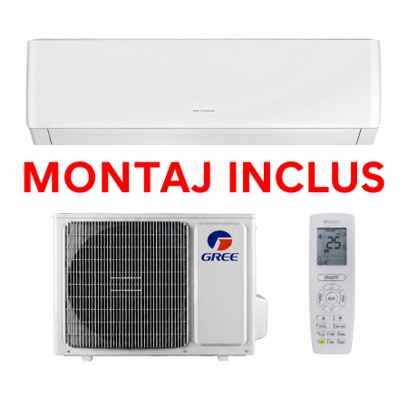Pachete aer condiționat cu montaj inclus - Montaj standard + Gree Pulsar GWH12AGB-K6DNA1A Inverter 12000 BTU