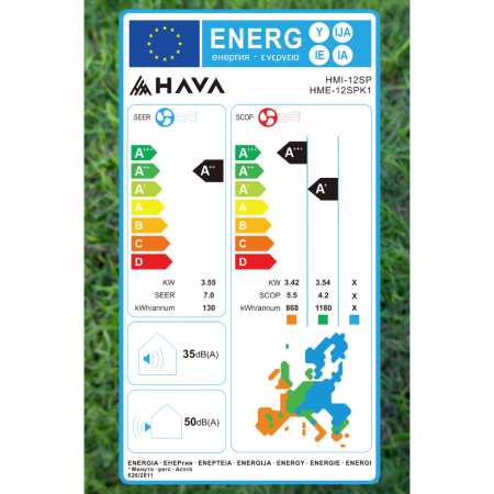 Montaj standard + HAVA Smart Plus Series 12000 BTU, Inverter, Wi-Fi, A++/A+ - Hava [3]
