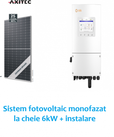 Sisteme Fotovoltaice - Sistem fotovoltaic monofazat la cheie 6kW + instalare