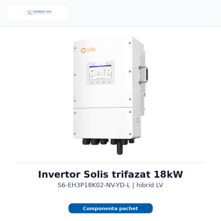 Sistem trifazat cu invertor Solis S6-EH3P18K02-NV-YD-L + baterie Dyness exterior 16.07kWh + panouri AIKO [2]