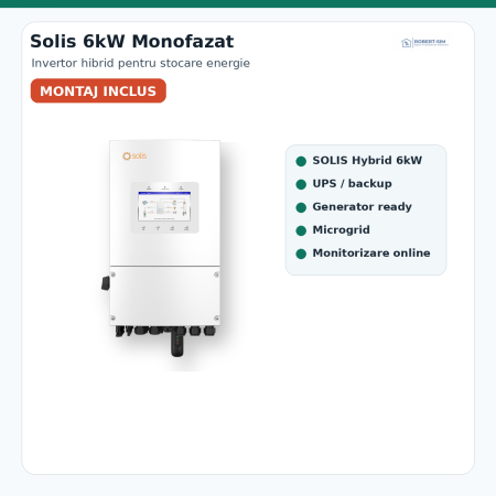 Solutie baterie pentru sisteme Huawei Monofazat - Kit Invertor Solis 6kW + Baterie Dyness PowerBrick PLUS 16kWh - montaj inclus [4]