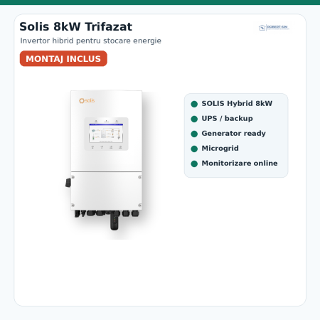 Solutie baterie pentru sisteme Huawei Trifazat - Kit Invertor Solis 8kW + Baterie Dyness PowerBrick PLUS 16kWh - montaj inclus [4]