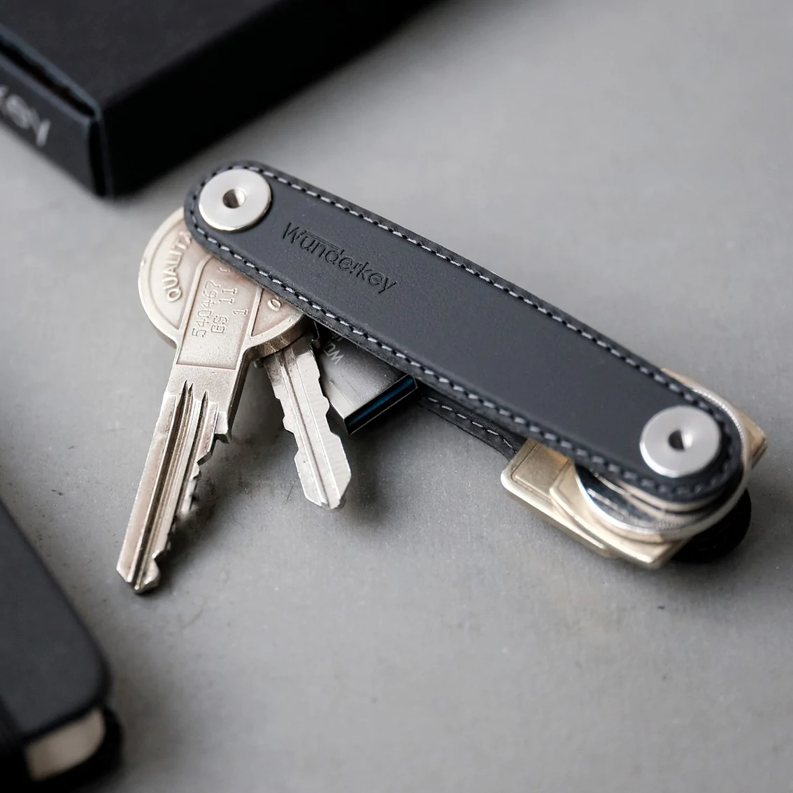 Wunderkey Leather Black - Organizator de key [5]