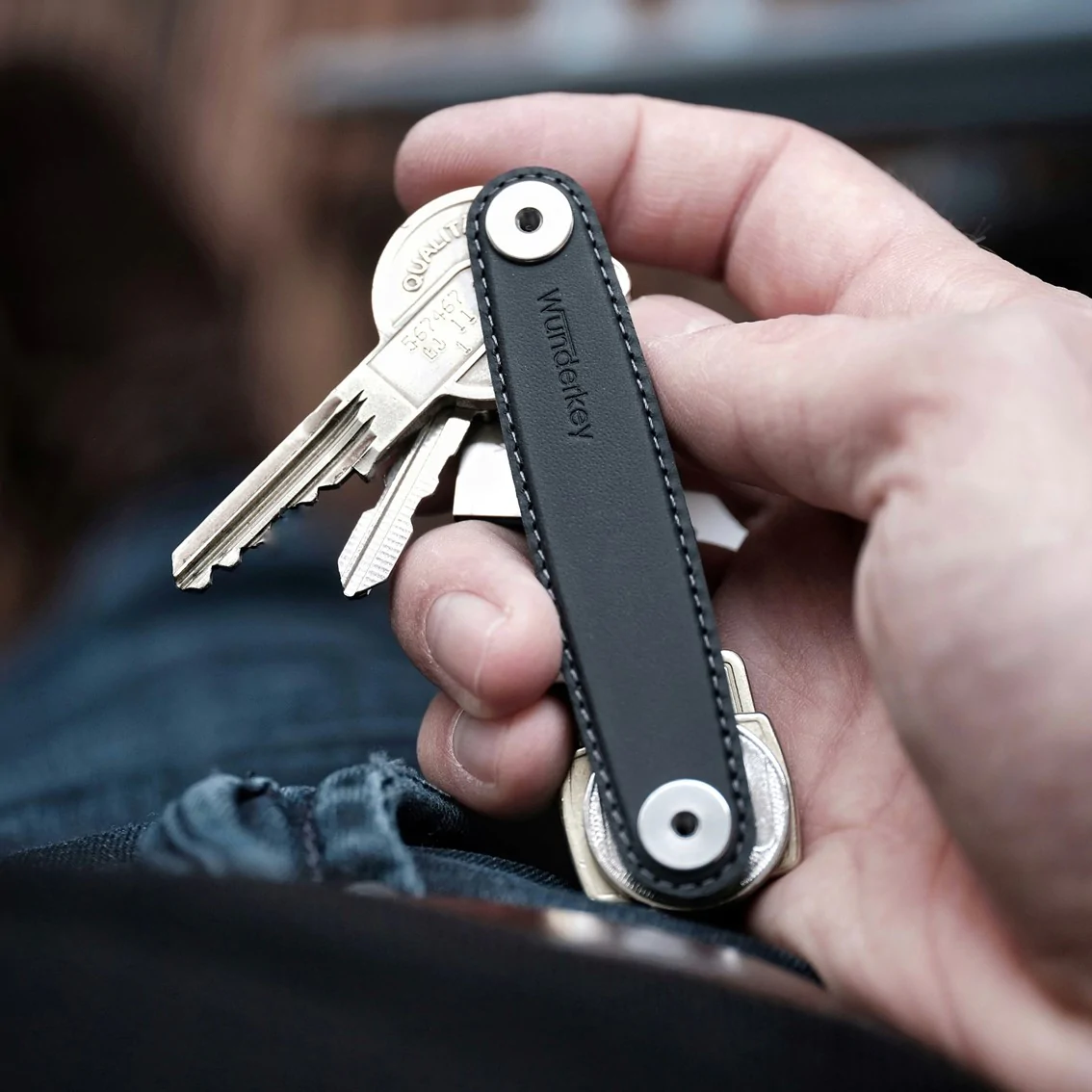 Wunderkey Leather Black - Organizator de key [6]