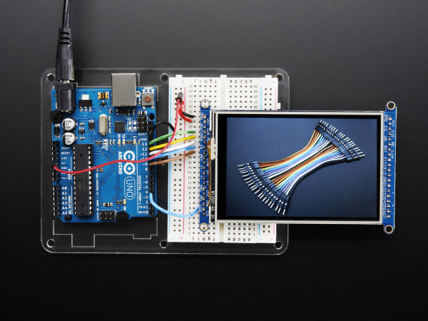 3.5" TFT 320x480 + Touchscreen Breakout Board w/MicroSD Socket - HXD8357D [2]