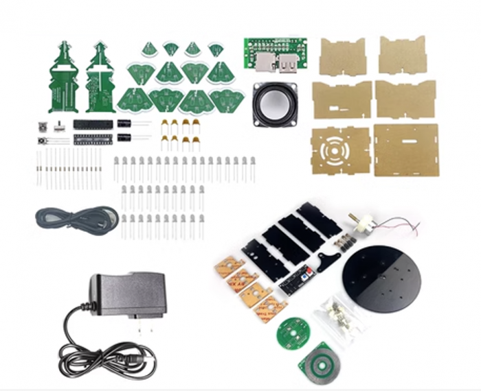 Kit DIY Pom de Craciun Rotativ Colorat cu Muzica [7]
