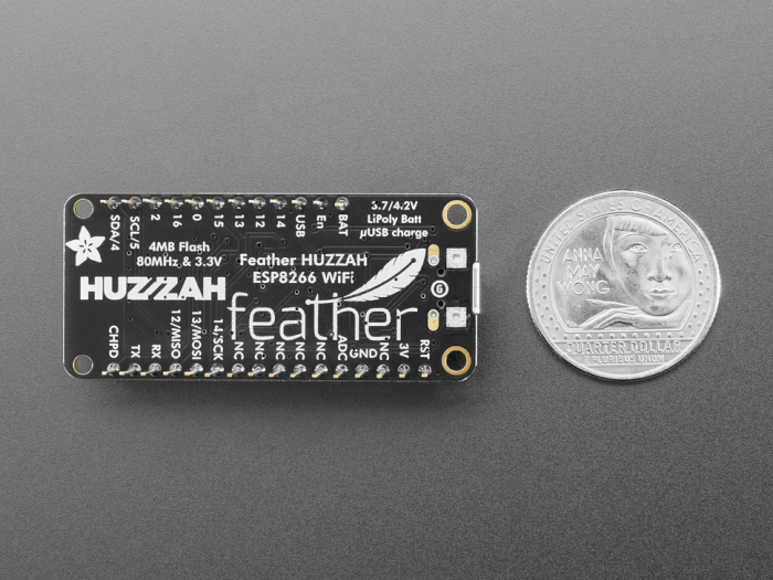 Assembled Feather HUZZAH w/ ESP8266 WiFi With Stacking Headers [5]